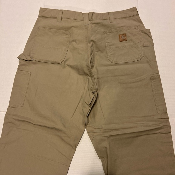 NWOT Carhartt Men’s 40x30 Loose Fit Canvas Utility Work Pant Tan B151-TAN - Picture 3 of 14